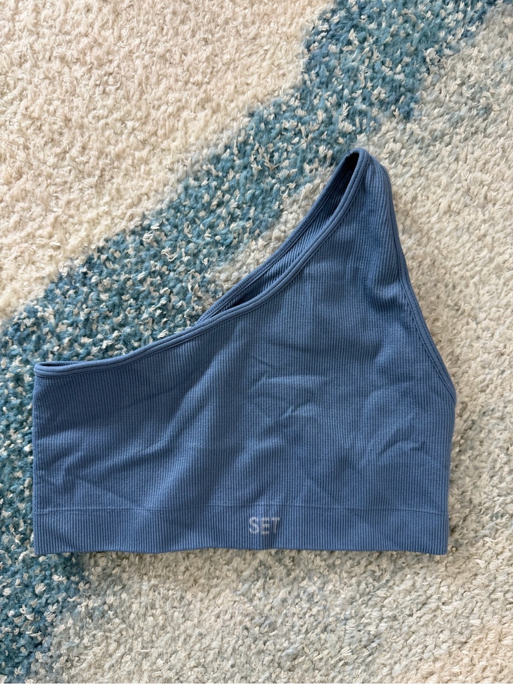 SET active one shoulder ribbed top